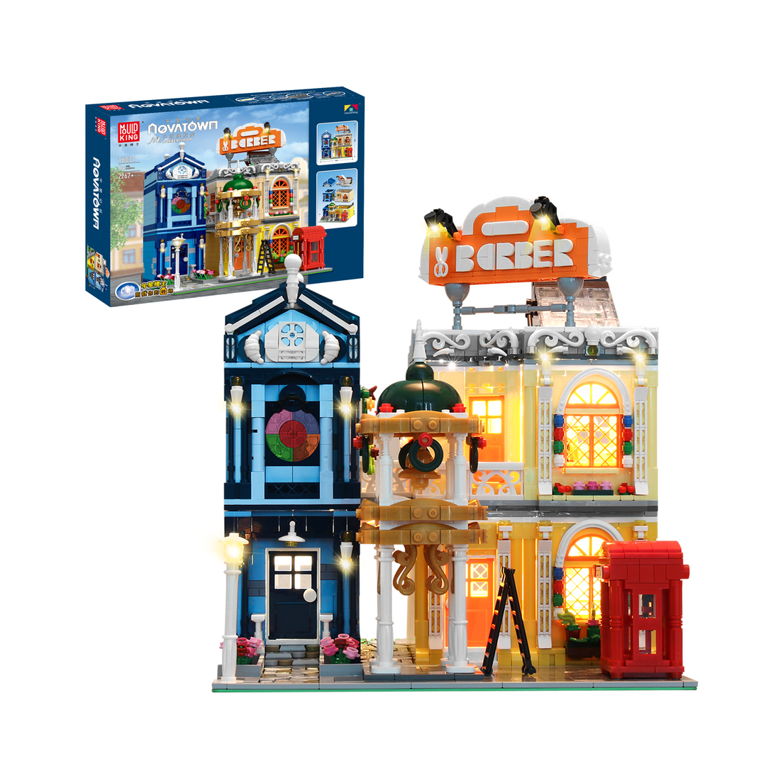Mould King 16031 Small Town Barbershop Building Set | 3,096 Pcs