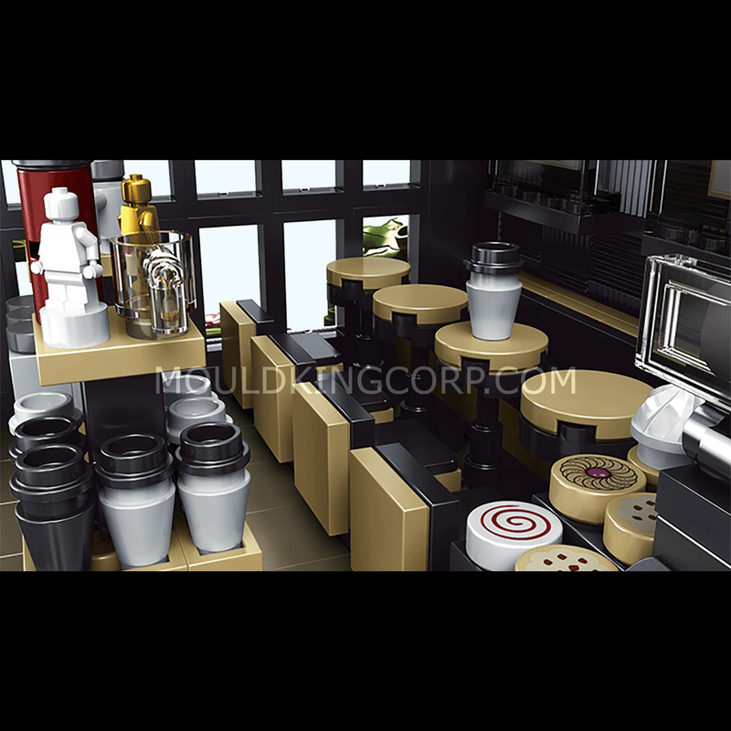 Mould King 16036 Modern Coffee Shop MOC Building Set | 2,728 PCS