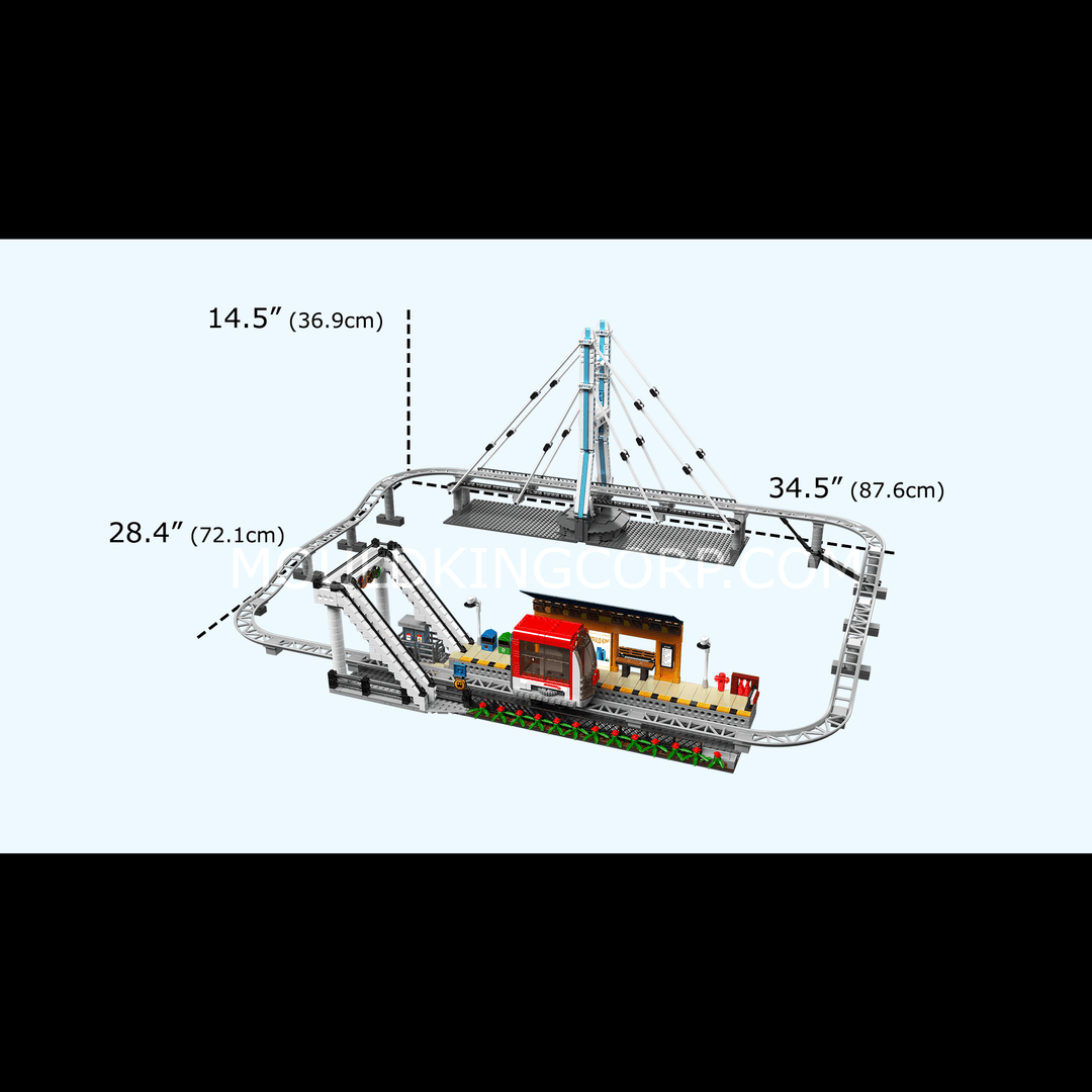 Mallenkoning 16052 gemotoriseerde monorail bouwset | 1.488 stuks