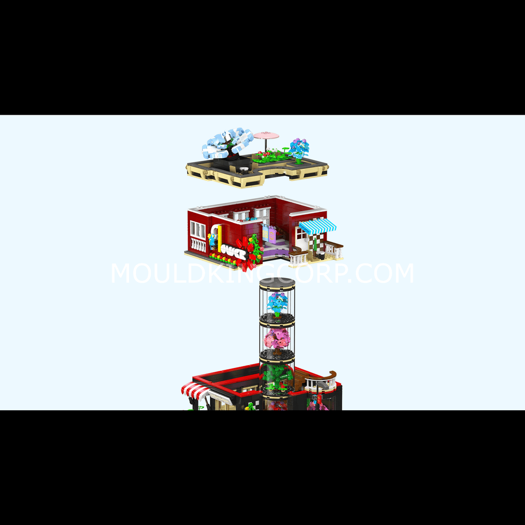 Mould King 16056 NovaTown Flower Shop Building Set | 2,291 Pcs