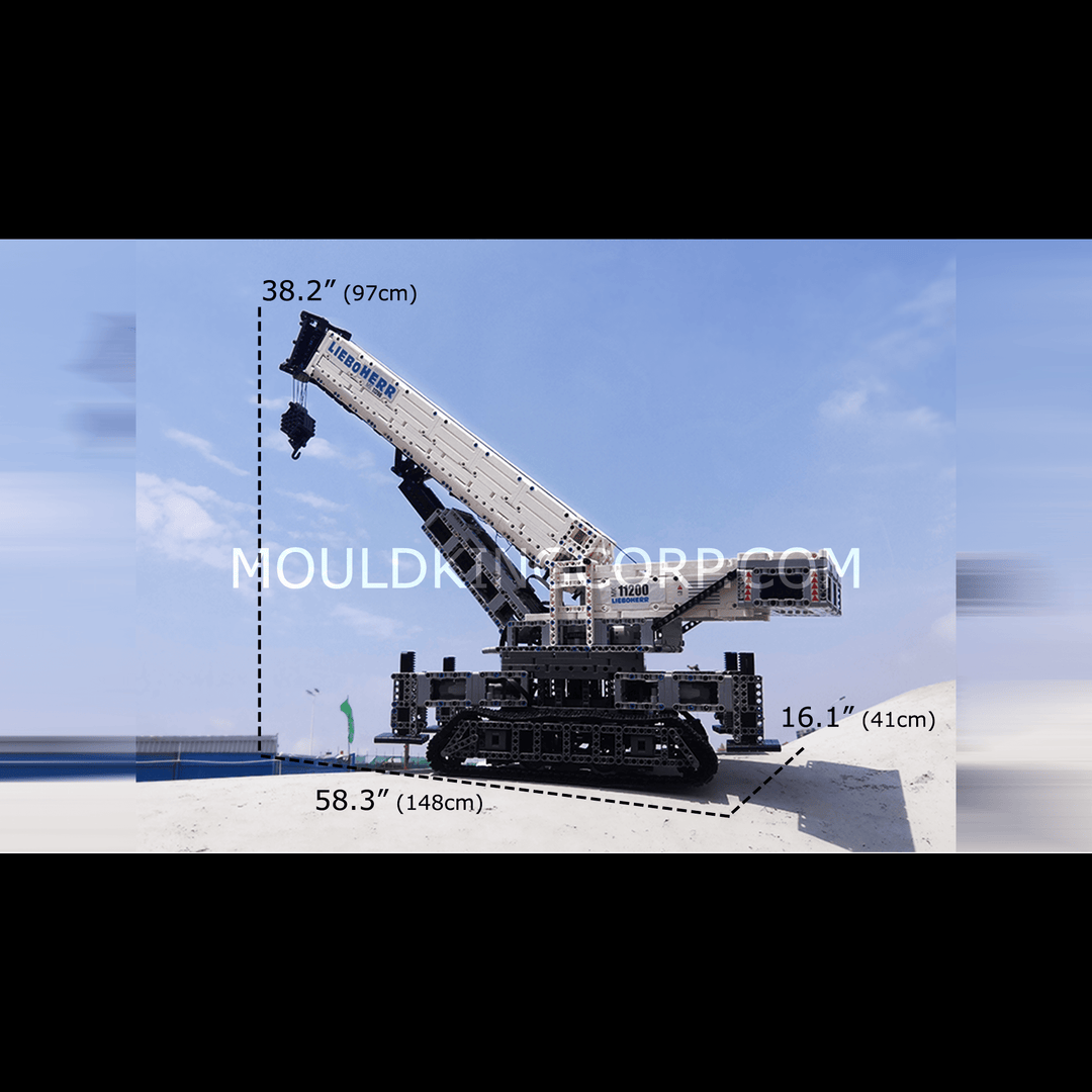 Mould King 17002 Liebherr 11200 Gru ad alta tecnologia con 12 motori, gru cingolata telecomandata compatibile con gru cingolata Liebherr LTR (4000+PCS Mould King 17002 Liebherr 11200 Gru ad alta tecnologia con 12 motori, gru cingolata telecomandata compatibile con gru cingolata Liebherr LTR (4000+PCS