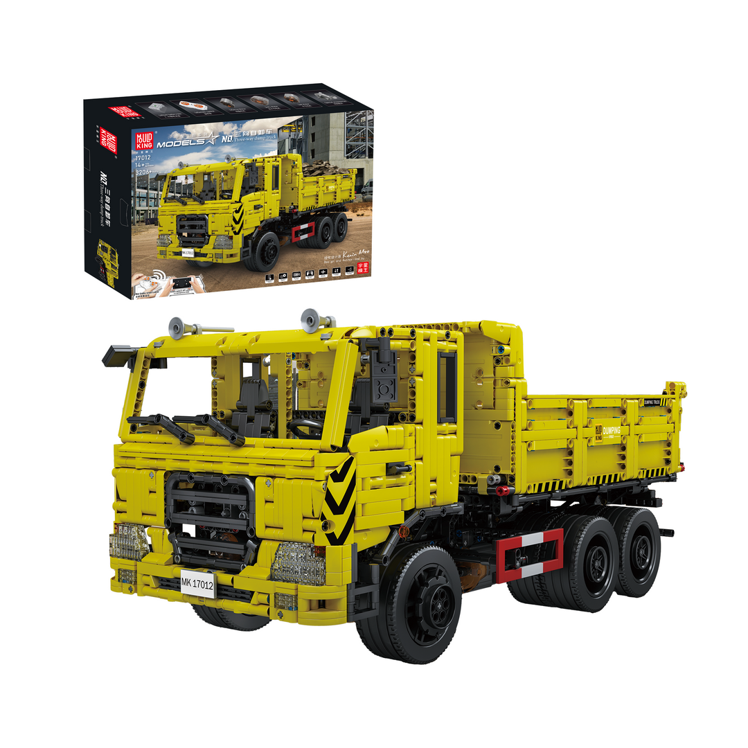 Mould King 17012 Three-Way Tipper Dump Truck Building Set | 3,206 Pcs