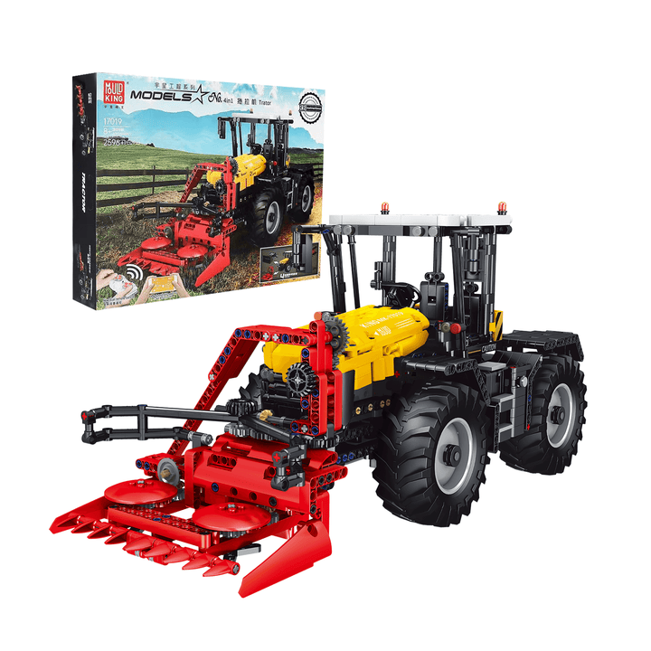 MOULD KING 17019 Ensemble de construction de tracteur agricole télécommandé | 2 596 pièces