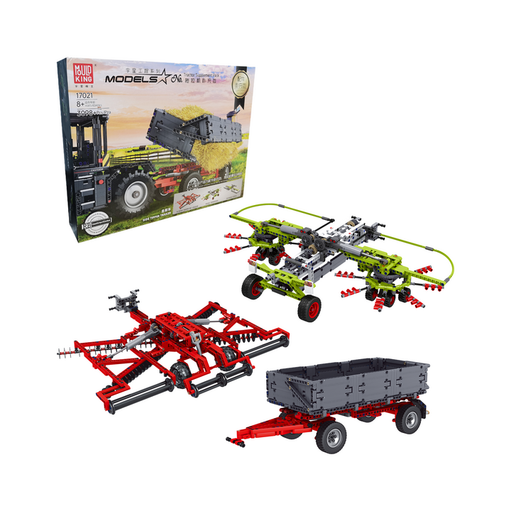 Mould King 17021 Tractor 4-in-1 Agricultural Machinery Expansion Set | 3,098 Pcs