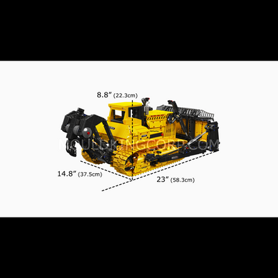 MOULD KING 17049 Liebherr PR766 op afstand bestuurbare bulldozer bouwset | 3.568 pcs