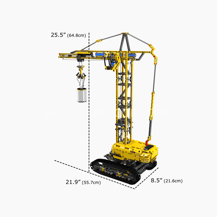 Mould King 17059 Raupen-Turmdrehkran-Bausatz | 1.731 Teile