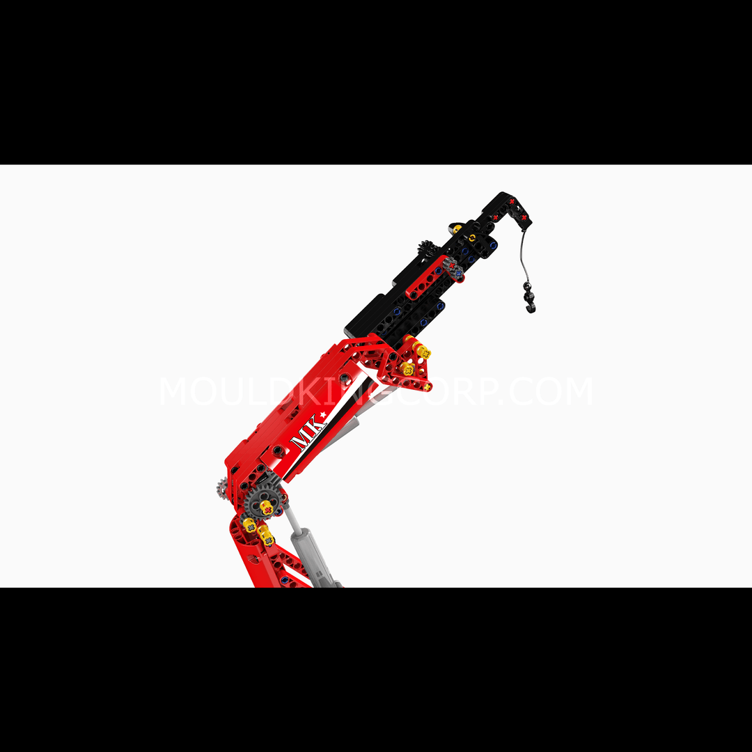 Mould King 17050 MOC Technology Car Pneumatic Crane Model - un set di costruzione di gru telecomandato con 4012 parti e 9 blocchi di bloccaggio motorizzati della gru Mould King 17050 MOC Technology Car Pneumatic Crane Model - un set di costruzione di gru telecomandato con 4012 parti e 9 blocchi di bloccaggio motorizzati della gru