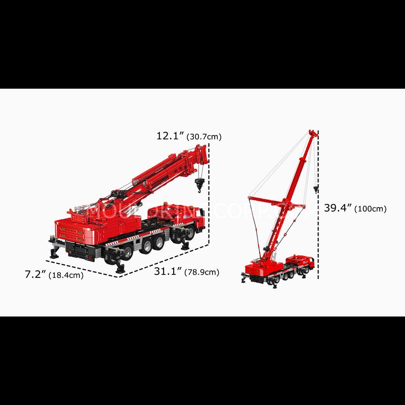 Ensemble de construction de grue mobile télécommandée Mould King 17065 GMK | 4 566 pièces