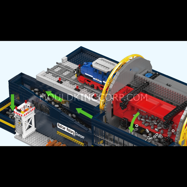 Mould King 17094 Railcar Rotary Dumper Engineering Building Set | 2,830 Pcs