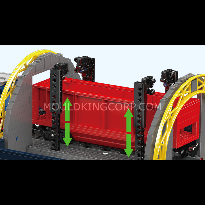 Mould King 17094 Railcar Rotary Dumper Engineering Building Set | 2,830 Pcs