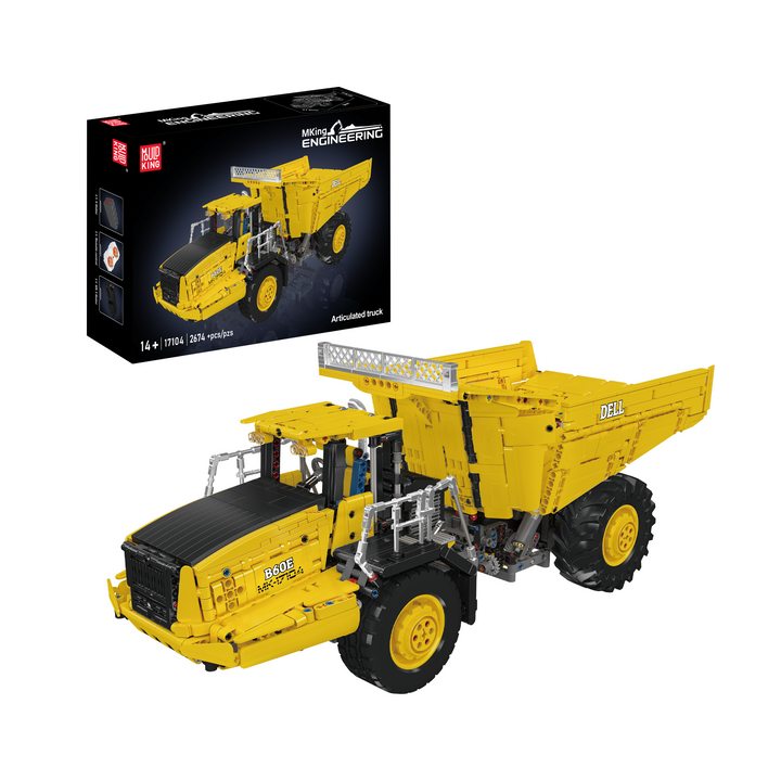 Mould King 17104 Remote Control Articulated Haul Truck Building Set | 2,674 Pcs