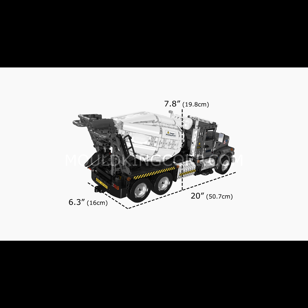 Mould King 17105 Remote Control Concrete Mixer Truck Building Set | 2,165 Pcs