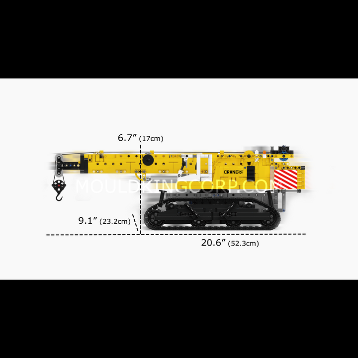 Mould King 17106 Remote Control Crawler Crane Building Set | 1,984 Pcs