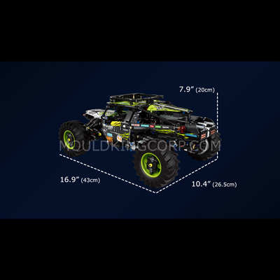 Kit de construction de buggy télécommandé Mould King 18002 Green Hound | 1 890 pièces