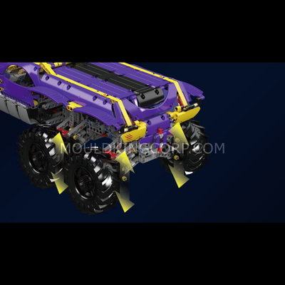 Mould King 18009 Purple Gold Tiger 6x6 Climbing Truck RC Building Set | 2,014 Pcs