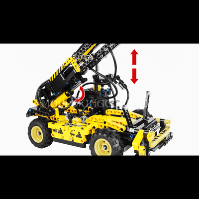MOULD KING 19009 Pneumatic Forklift Building Toy Set | 803 PCS