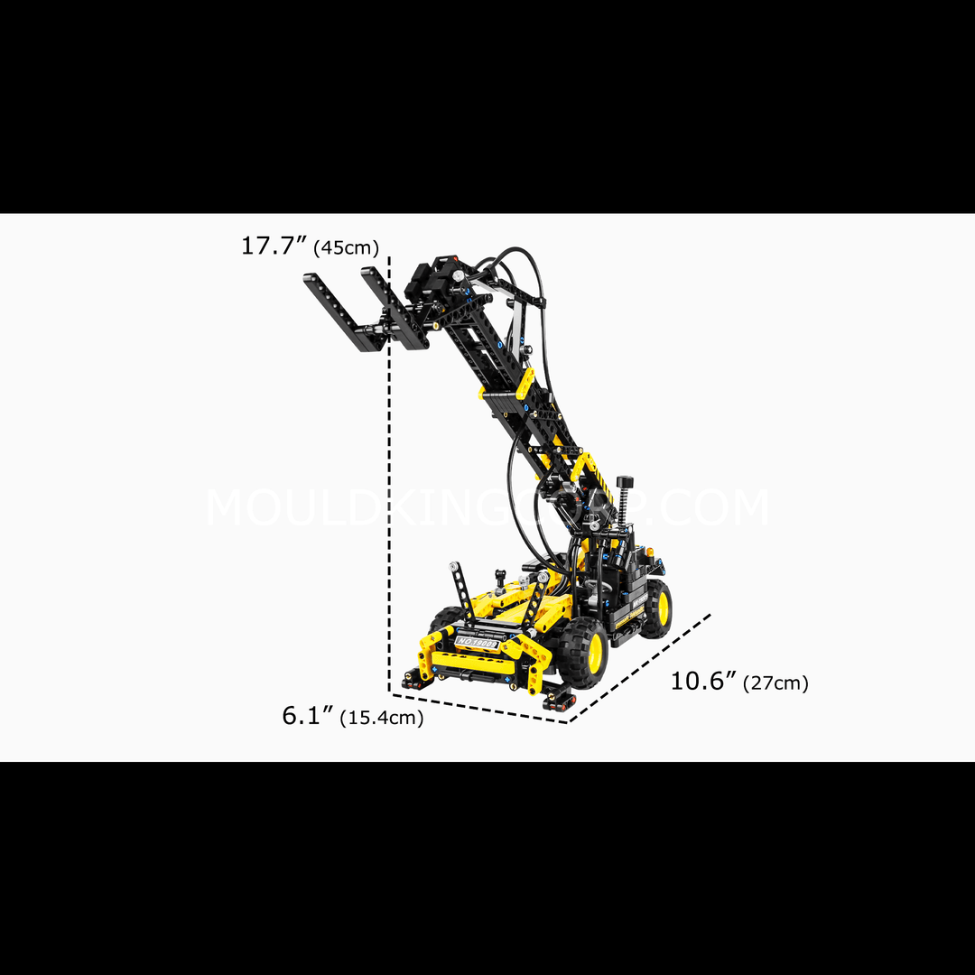 MOULD KING 19009 Pneumatic Forklift Building Toy Set | 803 PCS MOULD KING 19009 Pneumatic Forklift Building Toy Set | 803 PCS