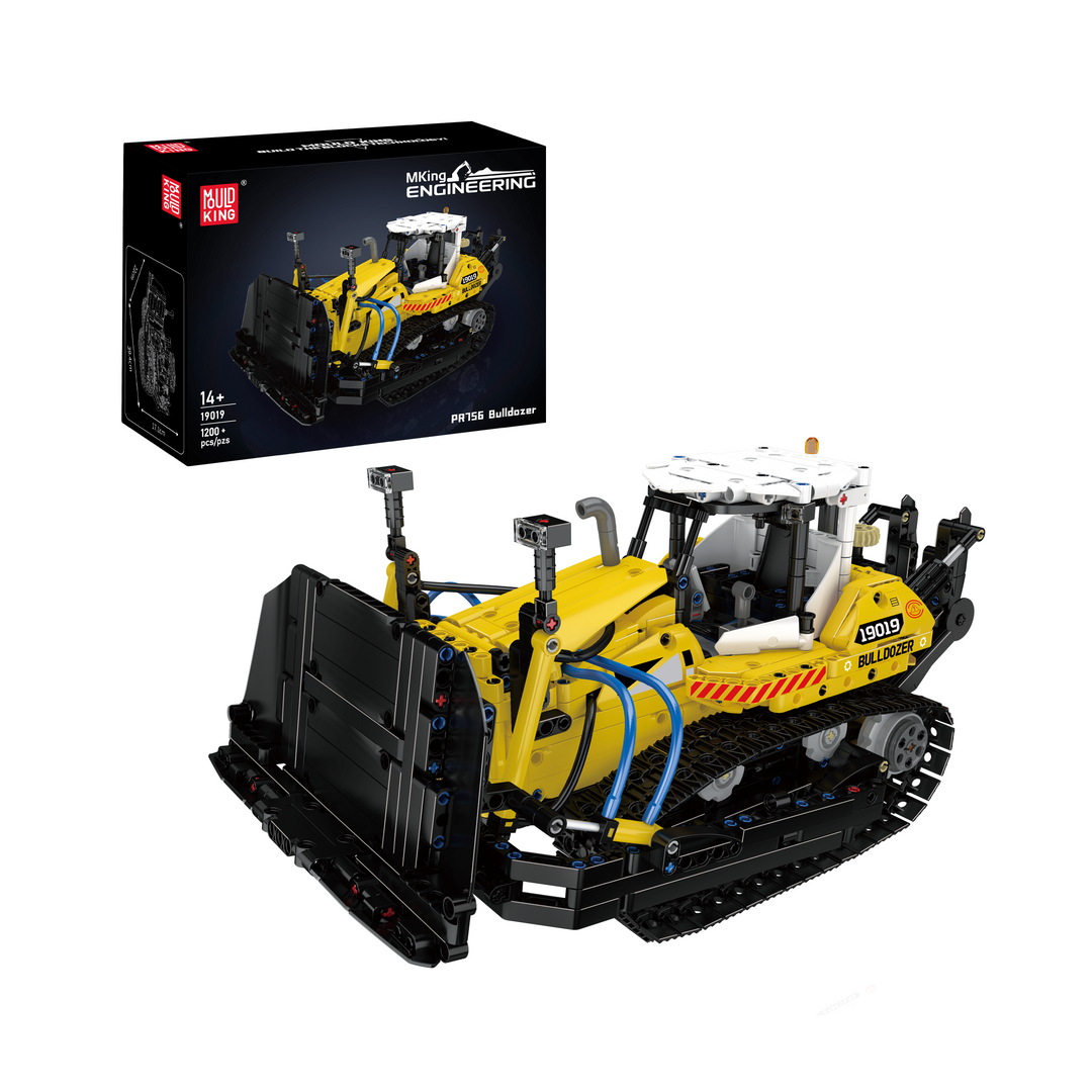 Mould King 19019 PR756 Bulldozer Pneumatic Engineering Construction Building Set | 1,200 Pcs
