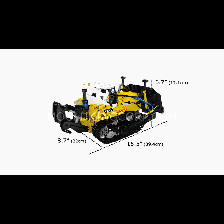 Mould King 19019 PR756 Bulldozer Pneumatic Engineering Construction Building Set | 1,200 Pcs