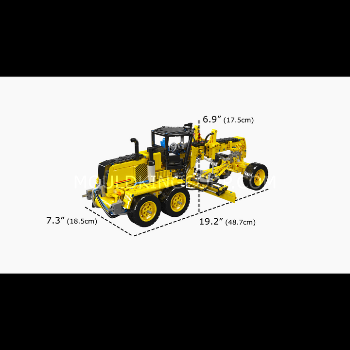 Mould King 19023 GD655-6 Motor Grader Building Set | 1,109 Pcs
