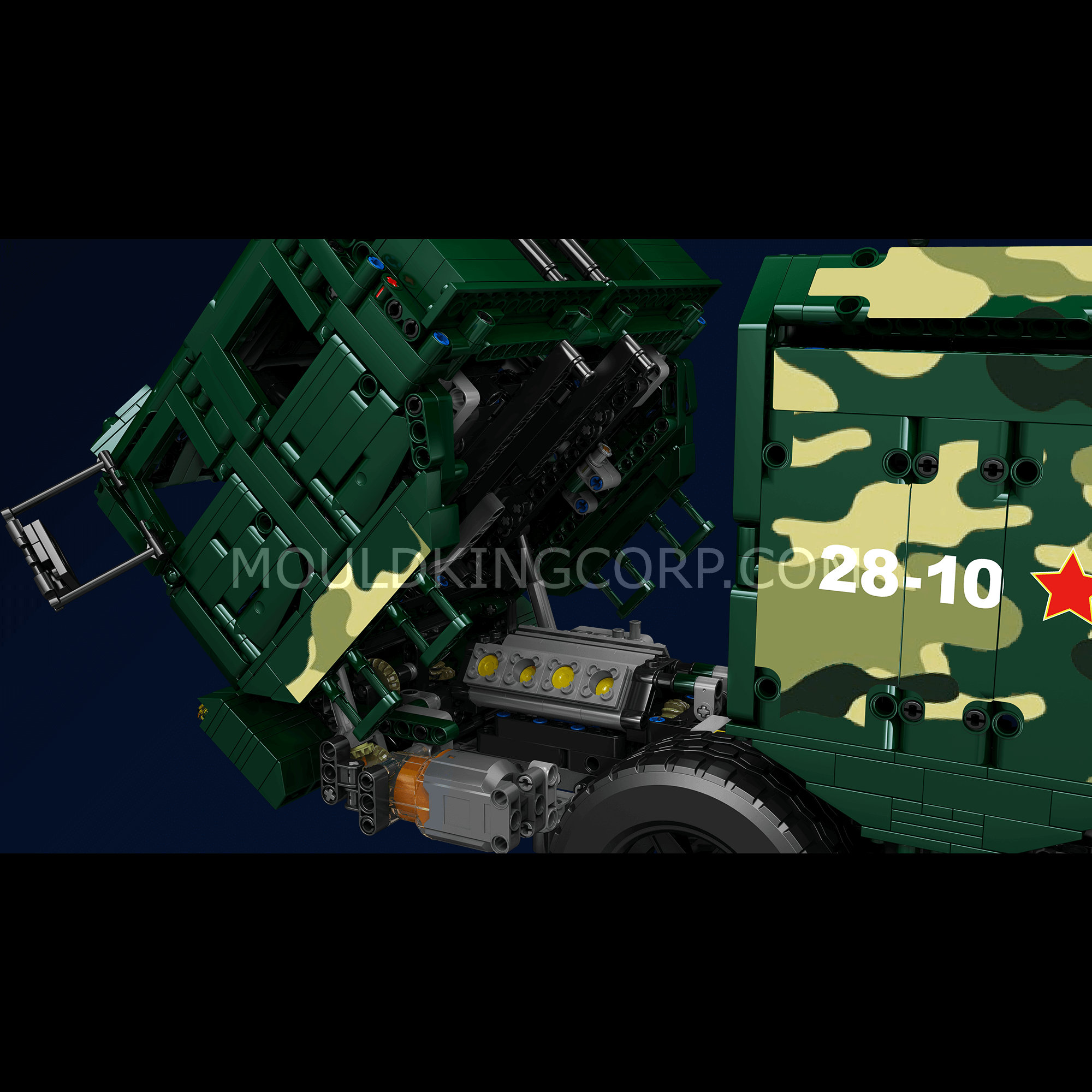 COBI 2198 Mobile Missile Launch – Konstruktionsspielzeug, Armeemodell, Grün