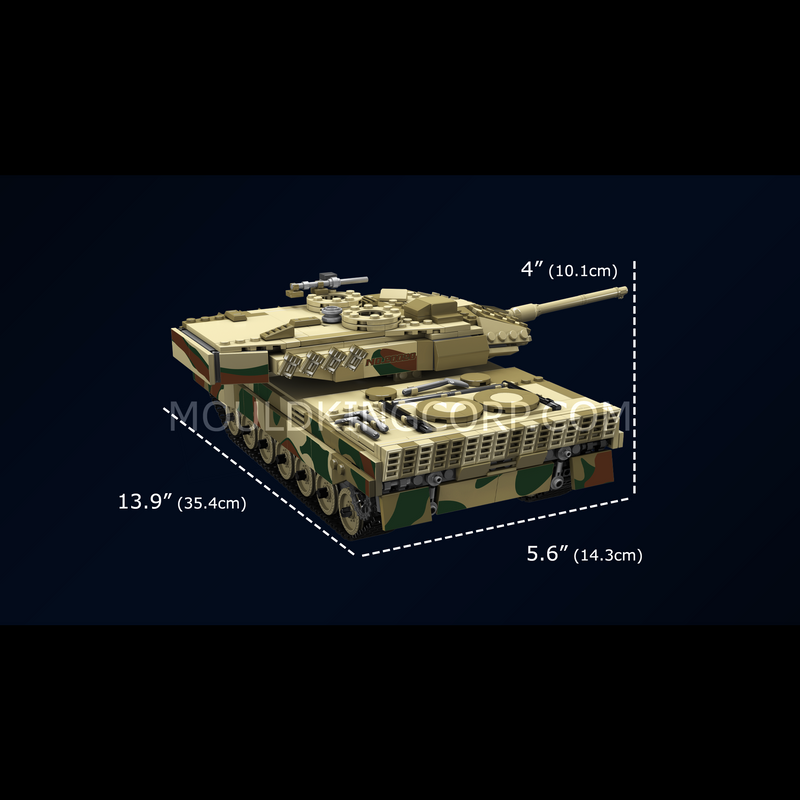 Mallenkoning 20020S Afstandsbediening LEOPARD 2 Tank Bouwset | 1.100 Stuks