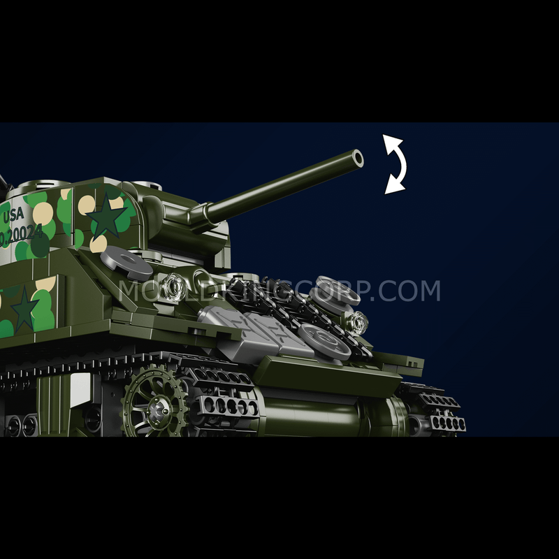 MOULD KING 20024 M4 Sherman Tank Remote Controlled Building Set | 950 PCS