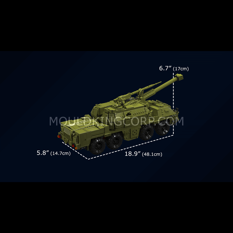 Mould King 20031 Dana Self-propelled Howitzer Building Set | 1,923 Pcs