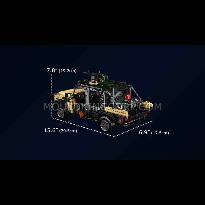 Mould King 20041 RC Angriffsfahrzeug Klemmbausteine – 1577 Teile, All-Terrain, App-Steuerung – Perfekt Für Militärfans Mould King 20041 RC Angriffsfahrzeug Klemmbausteine – 1577 Teile, All-Terrain, App-Steuerung – Perfekt Für Militärfans