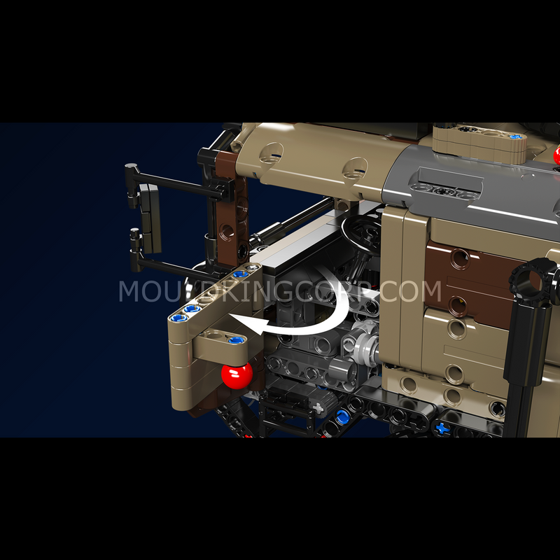 Mould King 20044/20045 Camion lance-missiles télécommandé 8x4, ensemble de construction militaire | 3 594 pièces