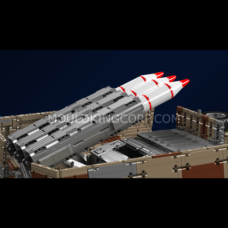 Mould King 20044/20045 Camion lance-missiles télécommandé 8x4, ensemble de construction militaire | 3 594 pièces