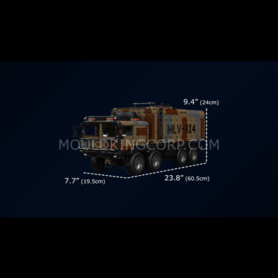 Mould King 20044/20045 Camion lance-missiles télécommandé 8x4, ensemble de construction militaire | 3 594 pièces