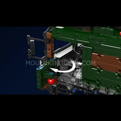 Mould King 20044/20045 Camion lance-missiles télécommandé 8x4, ensemble de construction militaire | 3 594 pièces