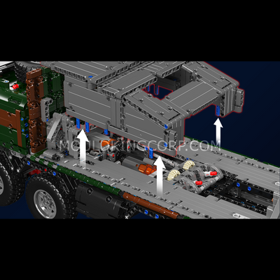 Mould King 20044/20045 Camion lance-missiles télécommandé 8x4, ensemble de construction militaire | 3 594 pièces