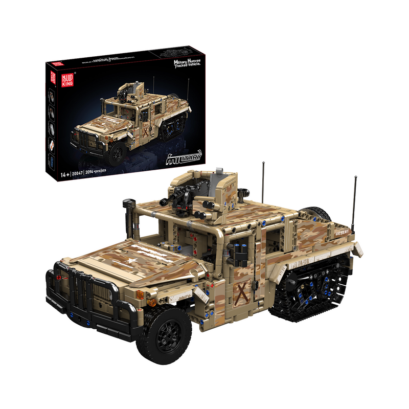 Mould King 20047 Remote-Controlled Desert Tracked Humvee Building Set | 2,094 Pcs
