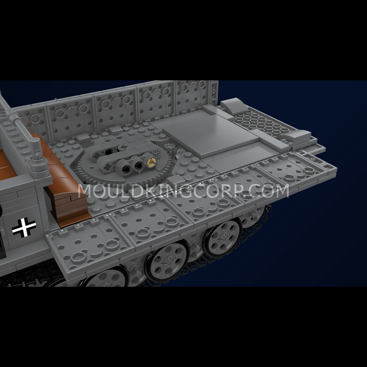 Mould King 20048 German 3.7cm Anti-Aircraft Half-Track Vehicle Building Set | 1,188 Pcs