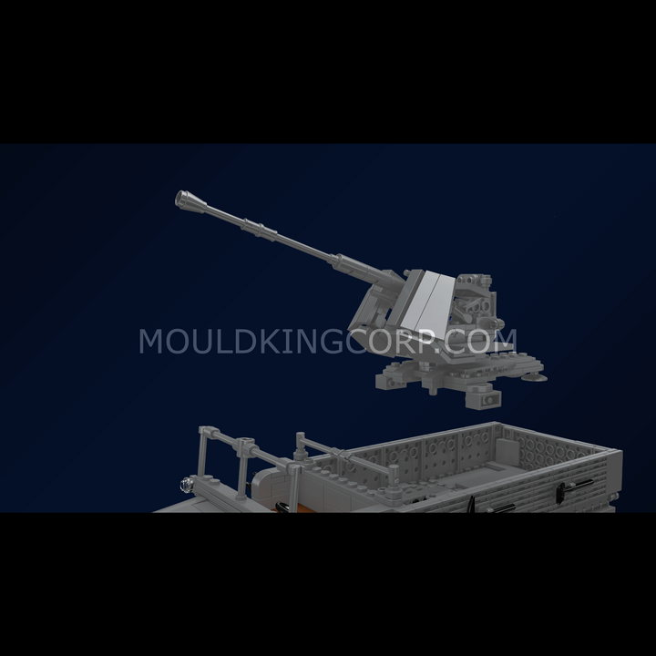 Mould King 20048 German 3.7cm Anti-Aircraft Half-Track Vehicle Building Set | 1,188 Pcs