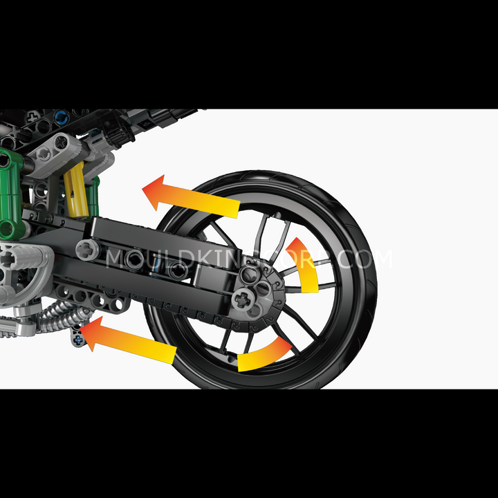Mould King 23002 HZ-R Kit de construction de moto | 656 pièces