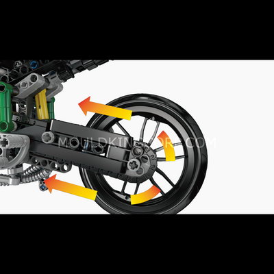 Mould King 23002 HZ-R Motorcycle Model Building Set | 656 Pcs