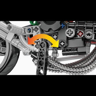 Mould King 23002 HZ-R Motorcycle Model Building Set | 656 Pcs
