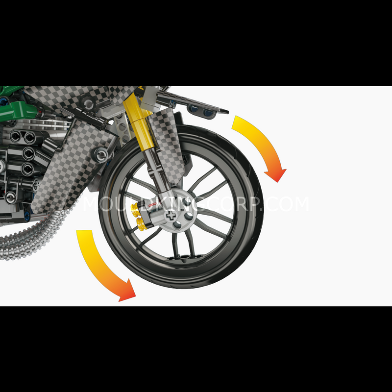 Mould King 23002 HZ-R Motorcycle Model Building Set | 656 Pcs
