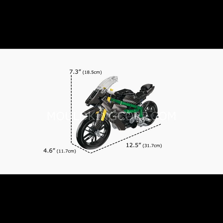 Mould King 23002 HZ-R Kit de construction de moto | 656 pièces