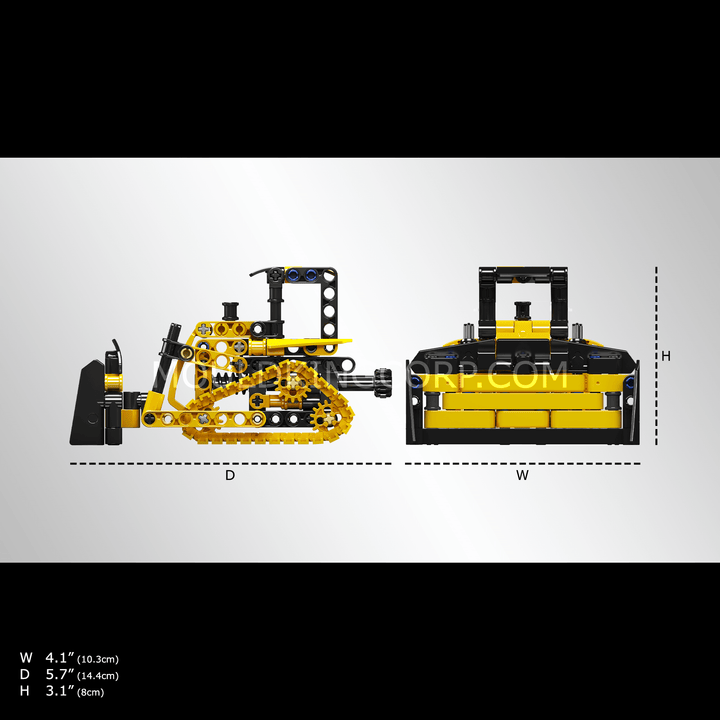 Mould King 24020 Jeu de construction de bulldozer sur chenilles | 244 pièces