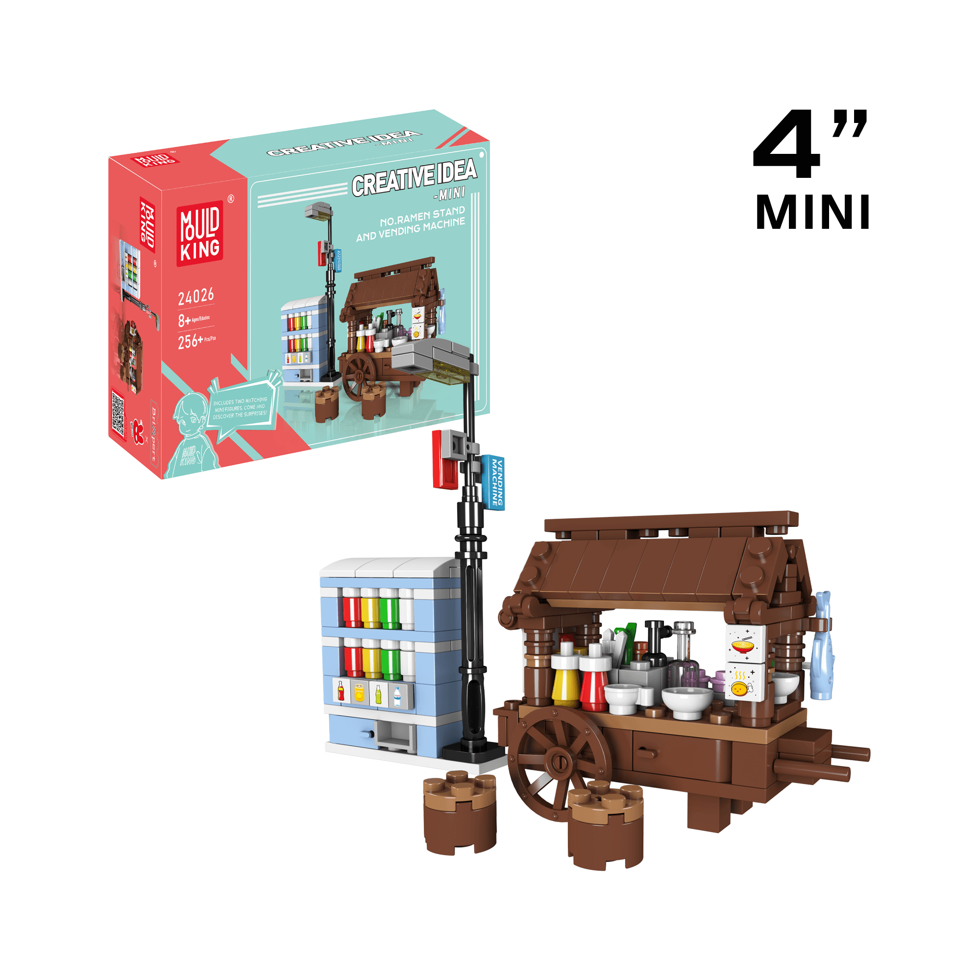 Mould King 24026 Ramen Stand & Vending Machine Building Set | 256