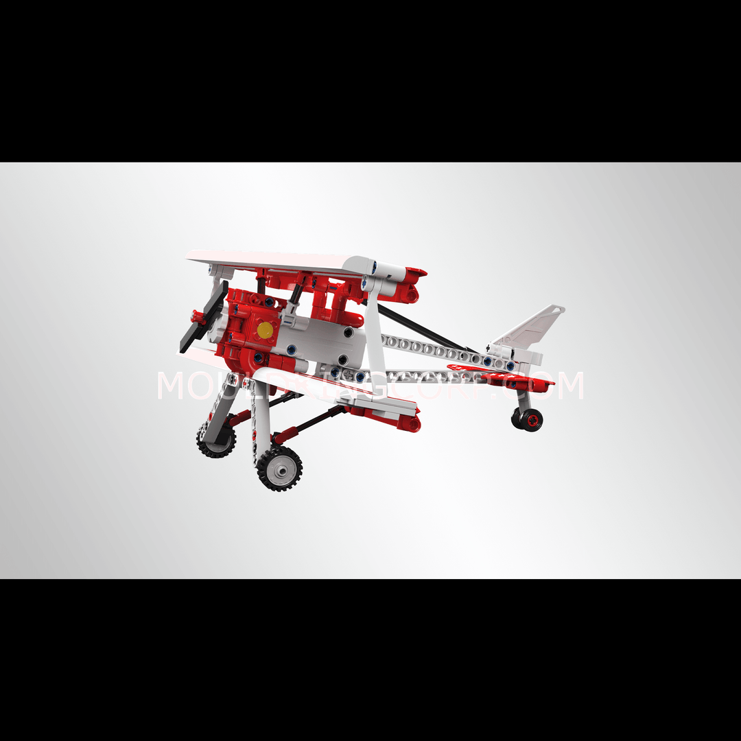 Mould King 24049 Kit de construction de maquettes d'avion rouge | 300 pièces