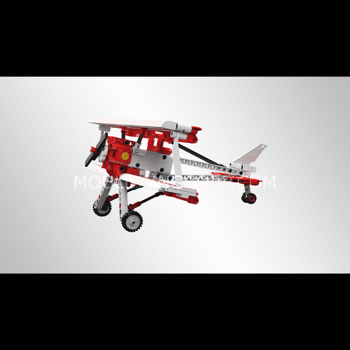 Mould King 24049 Kit de construction de maquettes d'avion rouge | 300 pièces