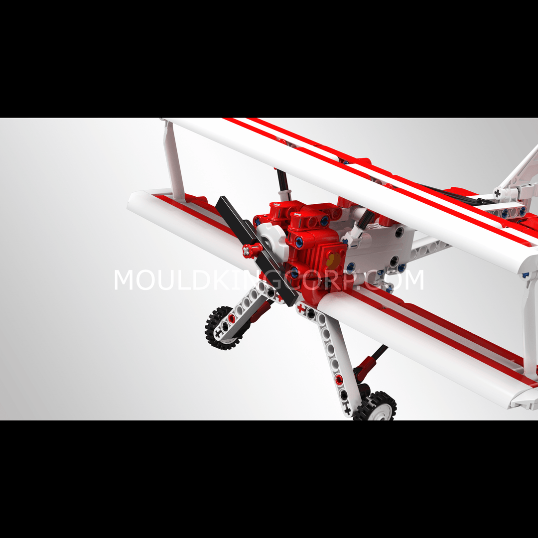 Mould King 24049 Kit de construction de maquettes d'avion rouge | 300 pièces