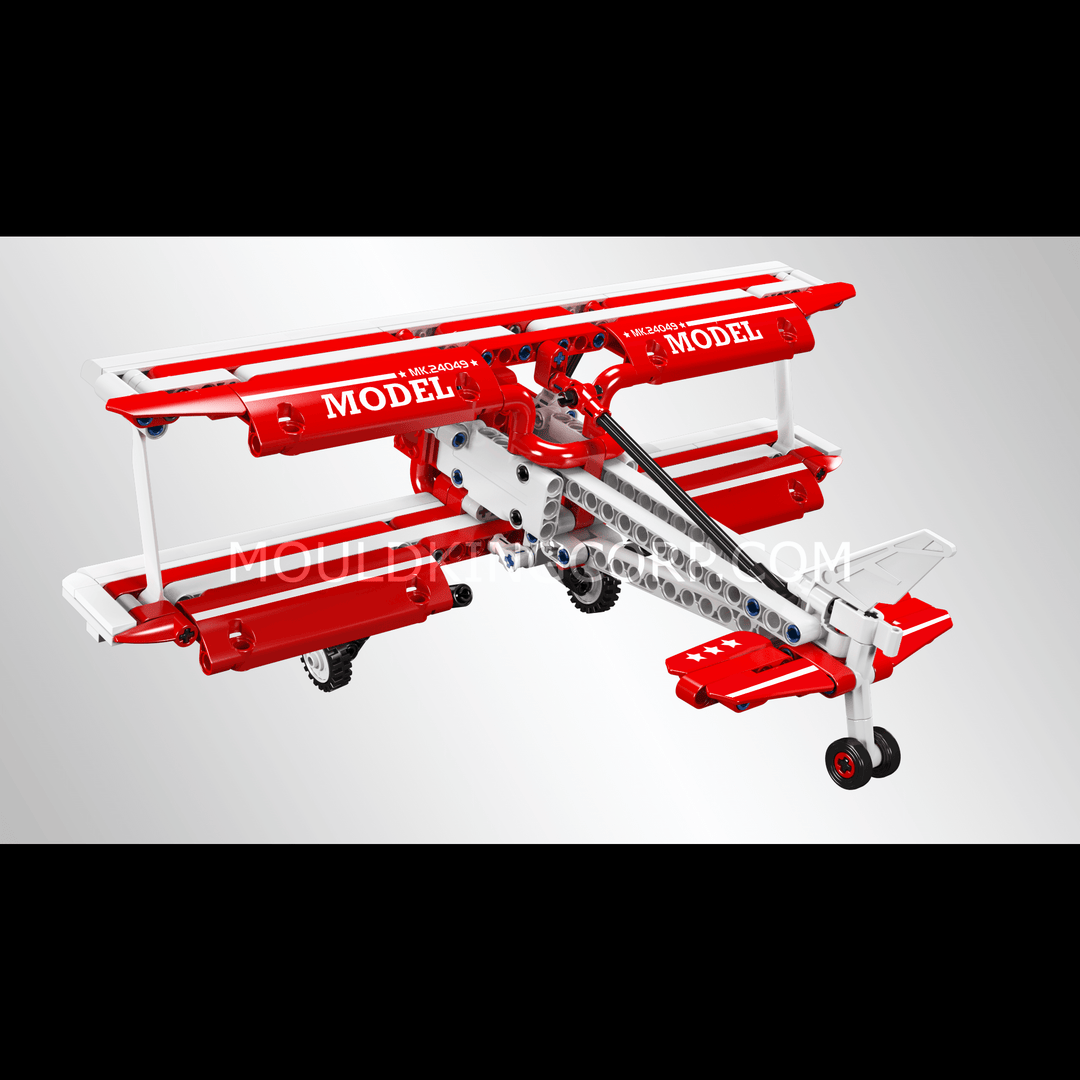 Mould King 24049 Kit de construction de maquettes d'avion rouge | 300 pièces