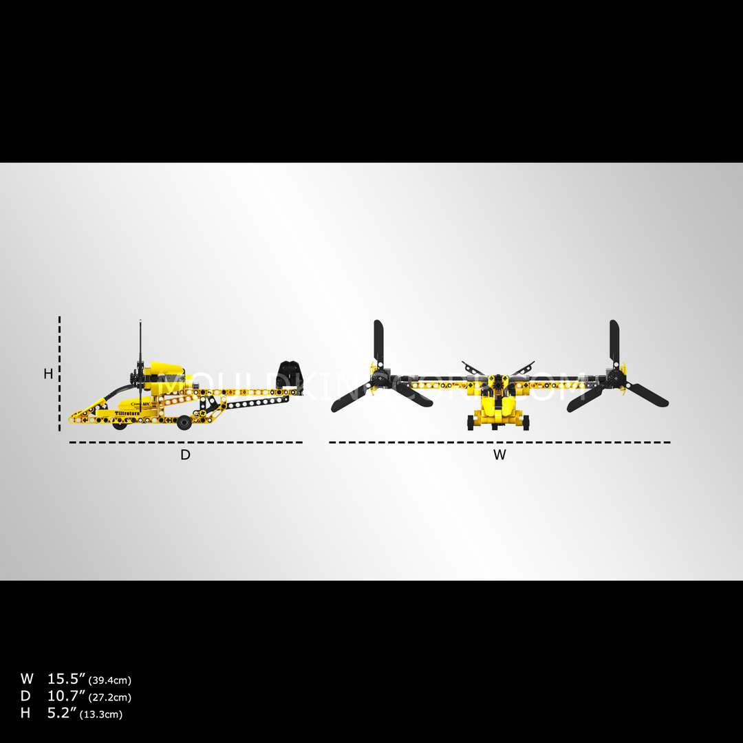 Mould King 24051 Tiltrotor Aircraft Building Set | 279 Pcs