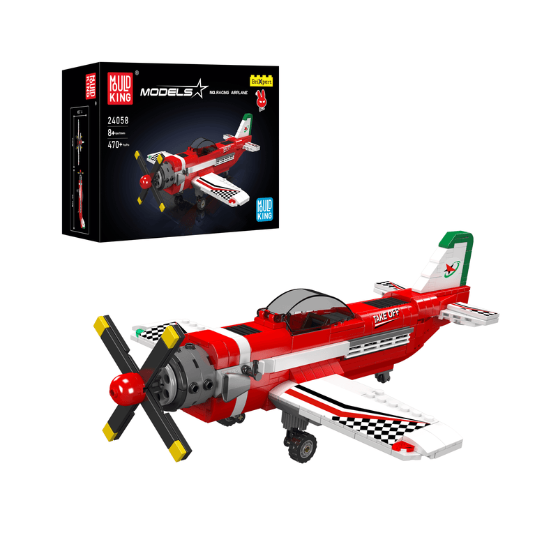 Mould King 24058 Racing Airplane Model Building Set | 470 Pcs